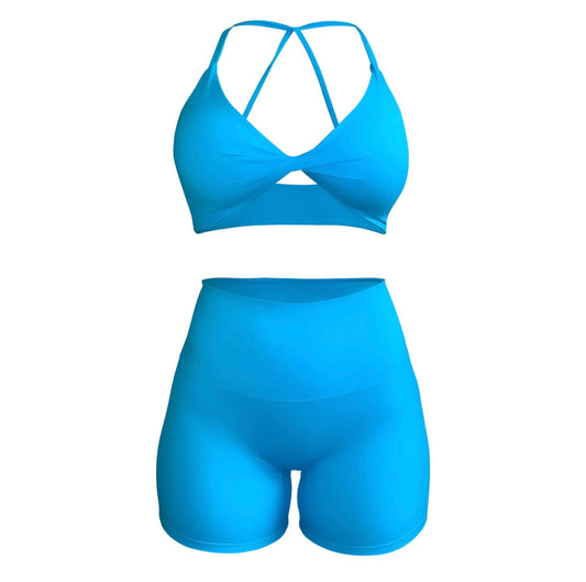 Bikini-Shorts Set (Sky Blue)