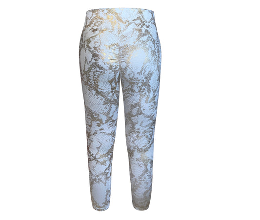 High-Waisted Metallic Leggings